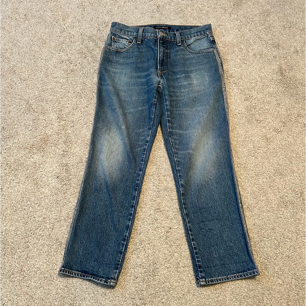 Lucky Brand Womens Mid Rise Authentic Straight Leg Blue Jeans Size‎ 2 26x24